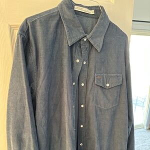 Men's Criquet Pearl snap Long Sleeve Corduroy Shirt